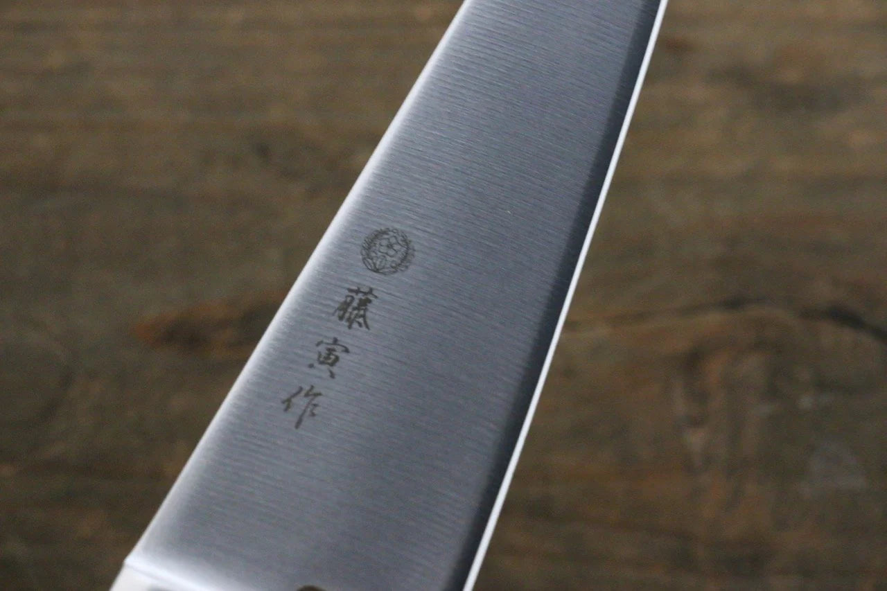 Tojiro (Fujitora) เหล็กกล้าผสม DP โคบอลด์ มีดเลาะกระดูก Honesuki มีดทำครัวญี่ปุ่น 150mm ด้ามไม้ Pakka wood