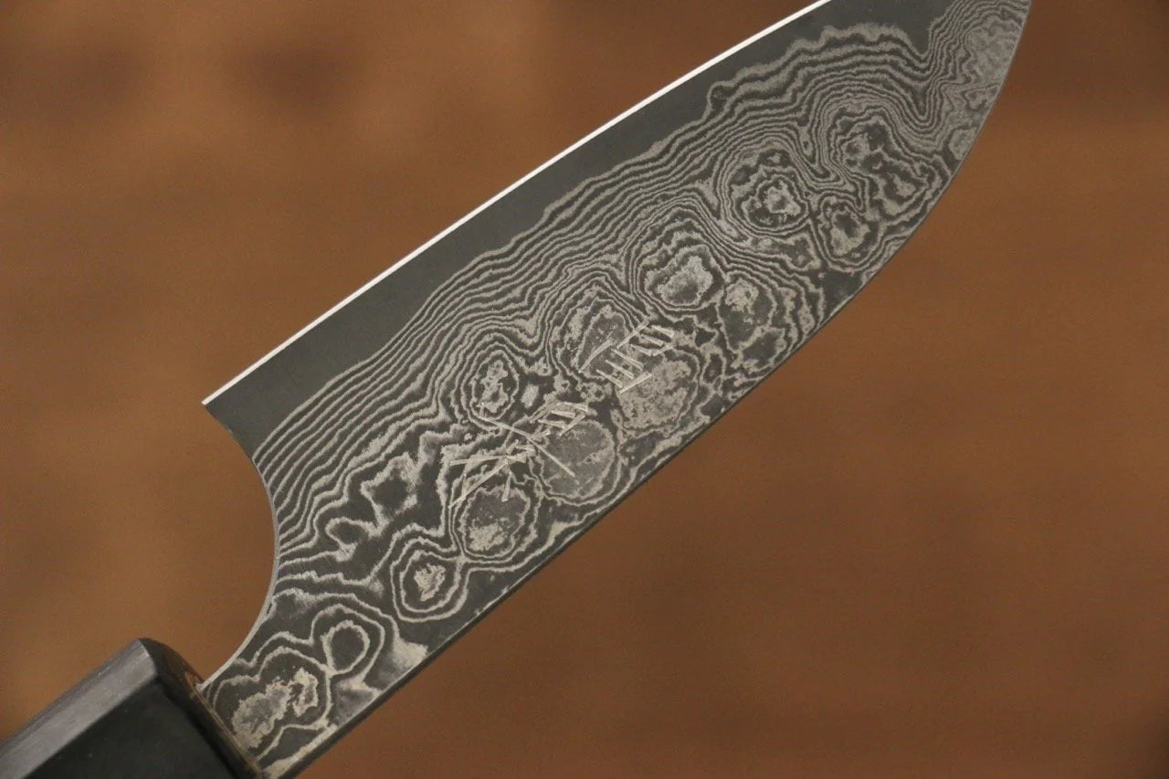 Masakage Kumo VG10 ดามัสกัส มีดขนาดเล็ก  Petty มีดทำครัวญี่ปุ่น 80mm ไม้พะยูงด้าม