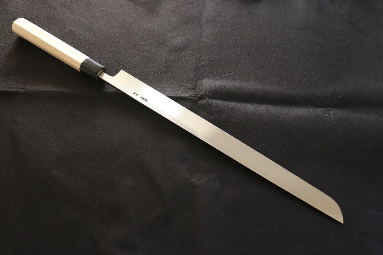 Sakai Takayuki White Steel (เหล็กกล้าขาว) No.2 มีดหั่นปลาทูน่า มีดทำครัวญี่ปุ่น 450mm