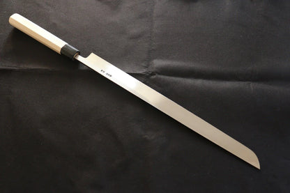 Sakai Takayuki White Steel (เหล็กกล้าขาว) No.2 มีดหั่นปลาทูน่า มีดทำครัวญี่ปุ่น 450mm