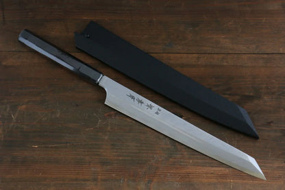 Sakai Takayuki Byakko White Steel (เหล็กกล้าขาว) No.1 มีด Kiritsuke Yanagiba มีดทำครัวญี่ปุ่น 270mm ด้ามไม้มะเกลือ มีฝัก (ปลอก) มีด