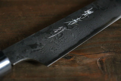 Sakai Takayuki Silver Steel No.3 (เหล็กเงิน No.3) ดามัสกัส มีด Kengata Yanagiba มีดทำครัวญี่ปุ่น 300mm