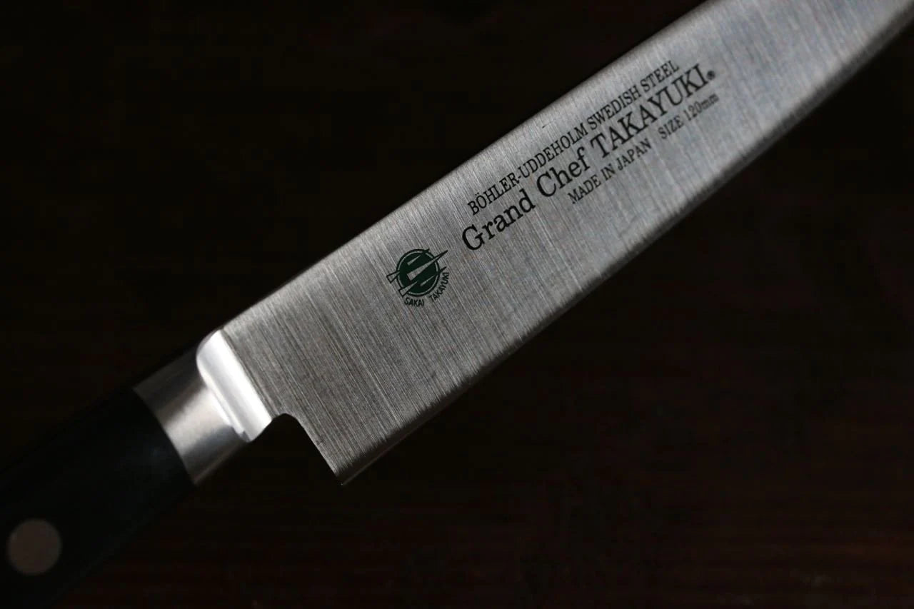 Sakai Takayuki Grand Chef Swedish Steel (เหล็กสวีเดน) มีดขนาดเล็ก  Petty มีดทำครัวญี่ปุ่น 90mm