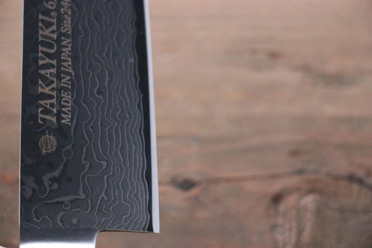 Sakai Takayuki โมลิบดินัม ดามัสกัส 63 ชั้น มีดเลาะเอ็น Sujihiki มีดทำครัวญี่ปุ่น 270mm