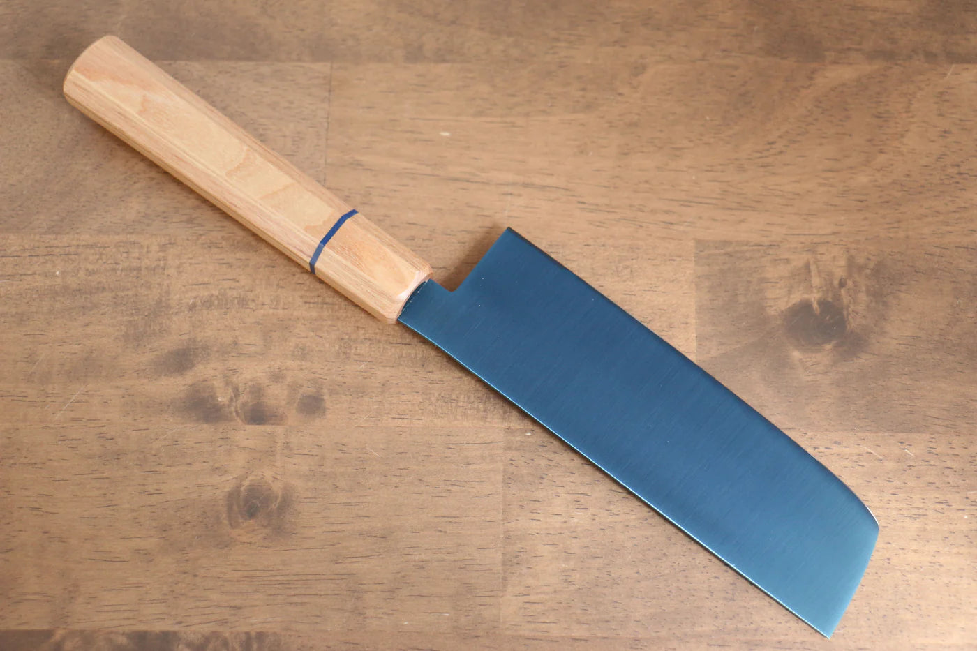 Seisuke เหล็ก SK-85 Ion plating มีดหั่นผัก Nakiri มีดทำครัวญี่ปุ่น 160mm ด้ามไม้สีขาว