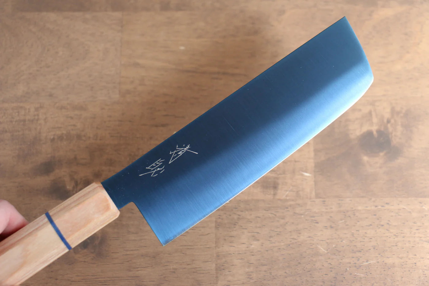 Seisuke เหล็ก SK-85 Ion plating มีดหั่นผัก Nakiri มีดทำครัวญี่ปุ่น 160mm ด้ามไม้สีขาว