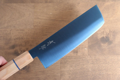 Seisuke เหล็ก SK-85 Ion plating มีดหั่นผัก Nakiri มีดทำครัวญี่ปุ่น 160mm ด้ามไม้สีขาว