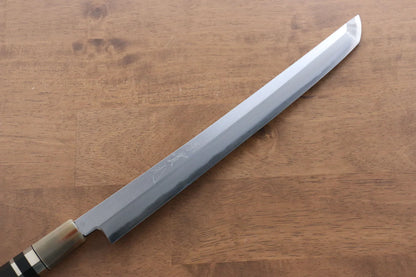 Jikko  White Steel (เหล็กกล้าขาว) มีด Sakimaru Yanagiba มีดทำครัวญี่ปุ่น 300mm ด้ามไม้มะเกลือ (ประดับห่วงคู่)