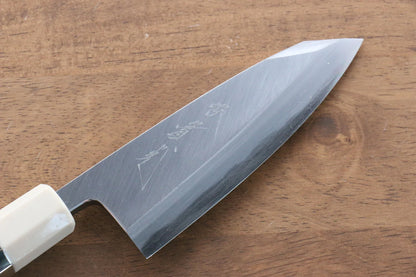 Jikko  Blue Steel (บลูสตีล) มีด Kiritsuke Deba มีดทำครัวญี่ปุ่น 120mm ด้ามไม้มะเกลือ (ประดับห่วงคู่)