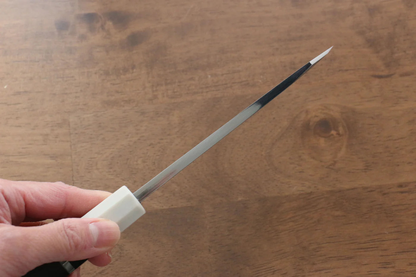 Jikko  Blue Steel (บลูสตีล) มีด Kiritsuke Deba มีดทำครัวญี่ปุ่น 120mm ด้ามไม้มะเกลือ (ประดับห่วงคู่)