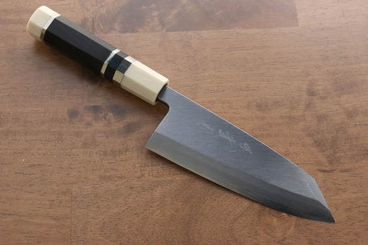 Jikko  Blue Steel (บลูสตีล) มีด Kiritsuke Deba มีดทำครัวญี่ปุ่น 150mm ด้ามไม้มะเกลือ (ประดับห่วงคู่)