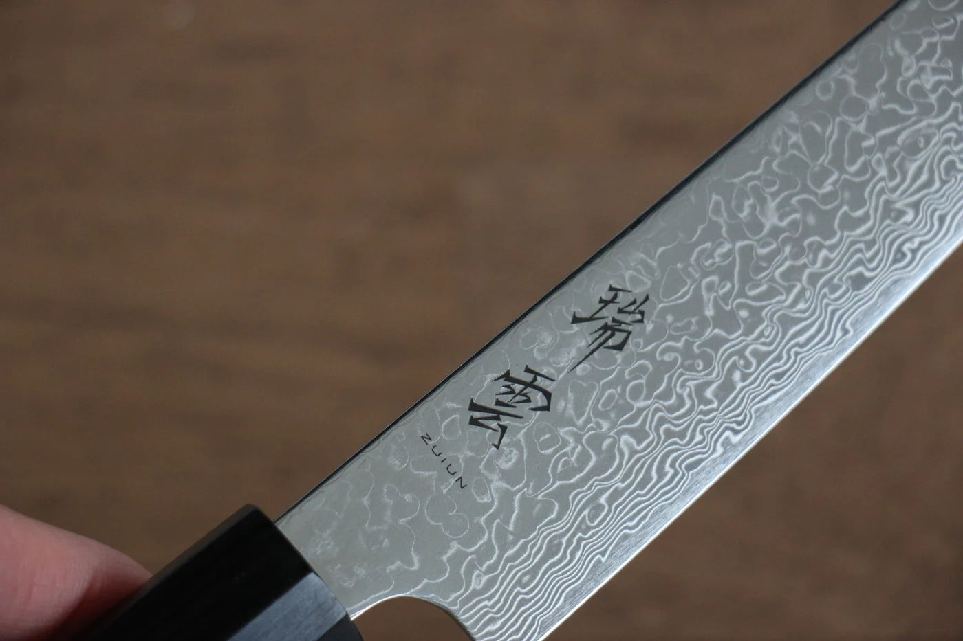 Seki Kanetsugu ZUIUN SPG2 ขัดขึ้นเงากระจก ลายดามัสกัส มีด Kiritsuke Petty-Utility มีดทำครัวญี่ปุ่น 150mm ด้ามไม้ Pakka wood ประดับห่วงขาว (หกเหลี่ยม)