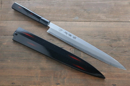 Sakai Takayuki Shikisai Akebono INOX มีด Yanagiba มีดทำครัวญี่ปุ่น ด้ามเคลือบ มีฝัก (ปลอก) มีด
