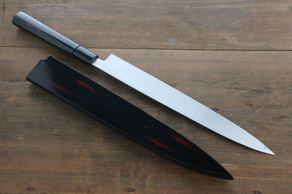Sakai Takayuki Shikisai Akebono INOX มีด Yanagiba มีดทำครัวญี่ปุ่น ด้ามเคลือบ มีฝัก (ปลอก) มีด