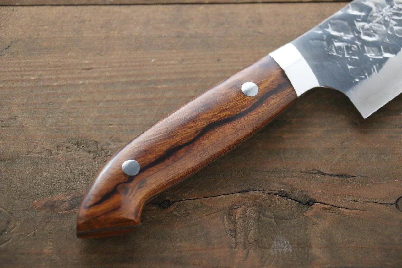 Takeshi Saji SRS13 ลายค้อนตี มีดกิวโตะ Gyuto มีดทำครัวญี่ปุ่น 210mm ด้ามต้นไอรอนวููด