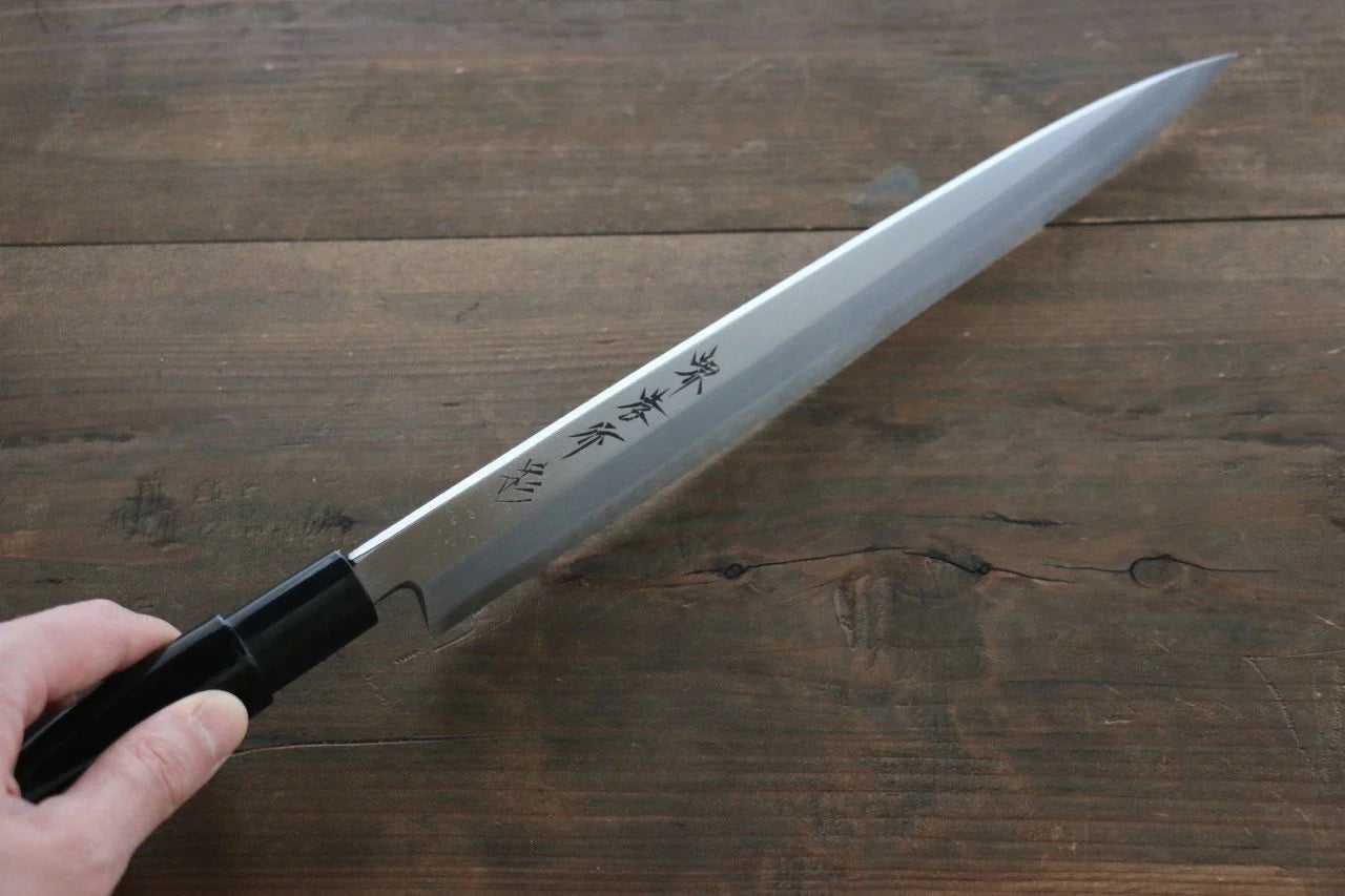 Sakai Takayuki Shikisai Akebono INOX มีด Yanagiba มีดทำครัวญี่ปุ่น ด้ามเคลือบ มีฝัก (ปลอก) มีด