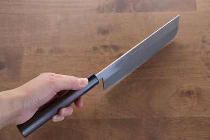 Jikko White Steel (เหล็กกล้าขาว) No.2 ขัด มีดหั่นผัก Nakiri มีดทำครัวญี่ปุ่น 165mm ด้ามไม้พะยูง