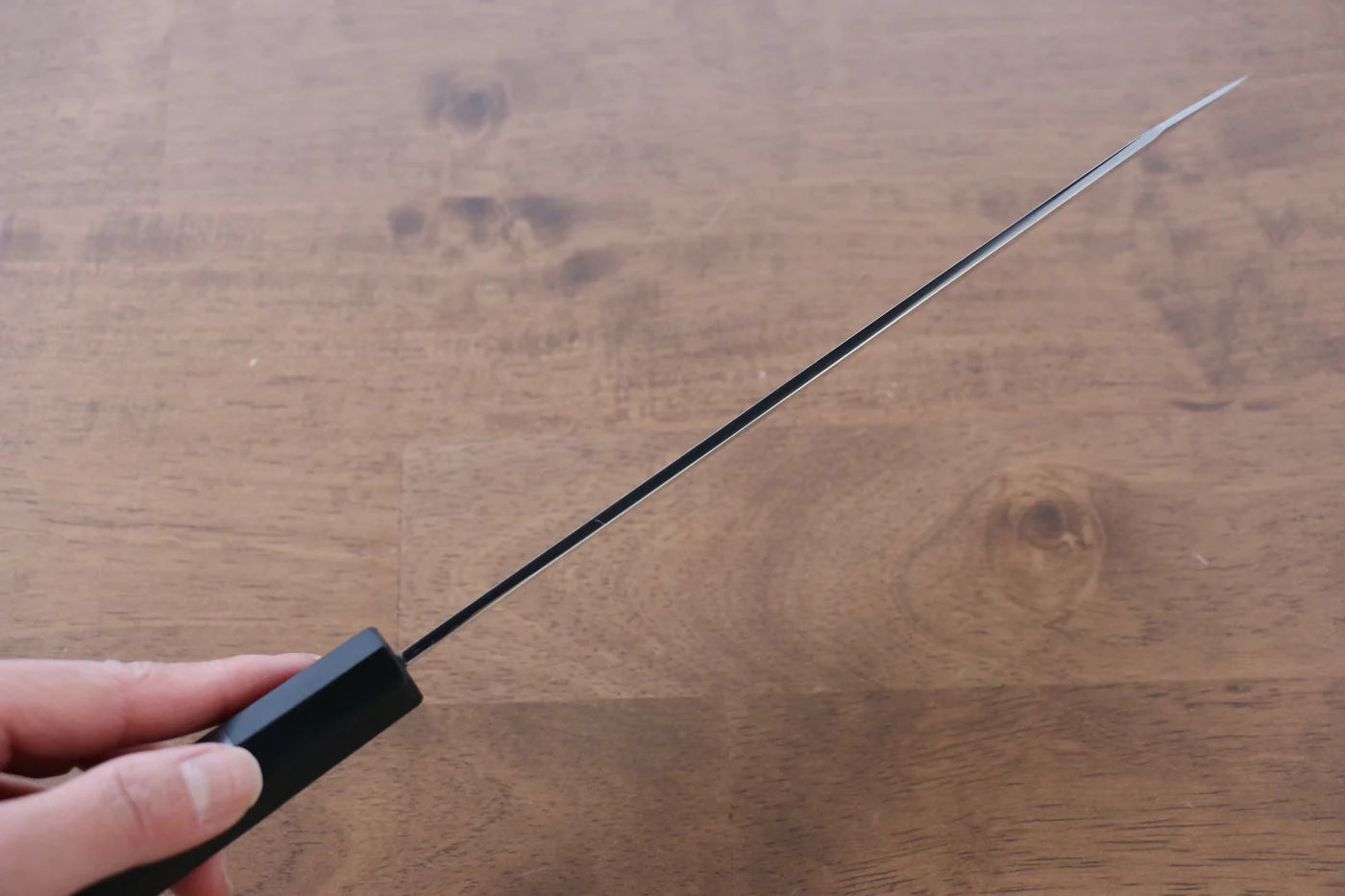 Jikko Honyaki White Steel (เหล็กกล้าขาว) No.3 Kasumitogi มีด Kiritsuke Gyuto มีดทำครัวญี่ปุ่น 210mm ด้ามไม้มะเกลือ