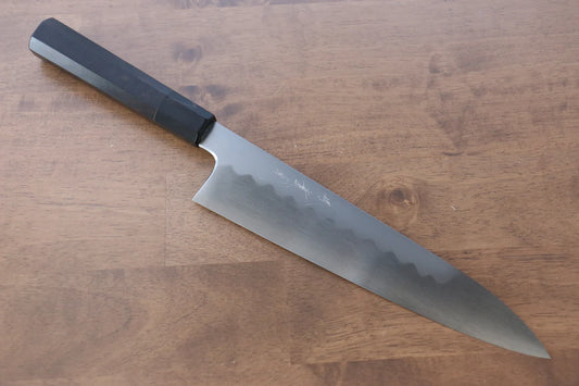 Jikko Honyaki White Steel (เหล็กกล้าขาว) No.3 Kasumitogi มีดกิวโตะ Gyuto มีดทำครัวญี่ปุ่น 240mm ด้ามไม้มะเกลือ