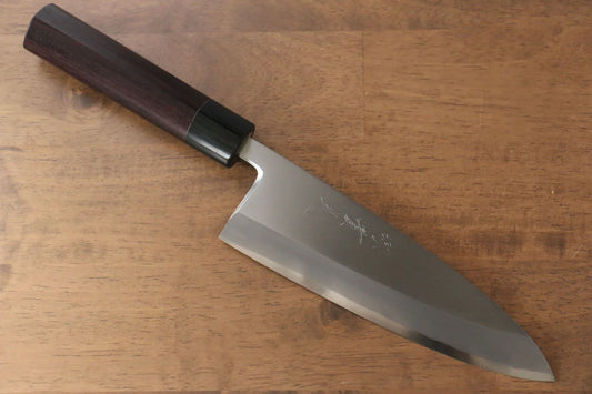 Jikko Silver Steel No.3 (เหล็กเงิน No.3) มีด Deba มีดทำครัวญี่ปุ่น 180mm ด้ามไม้พะยูง