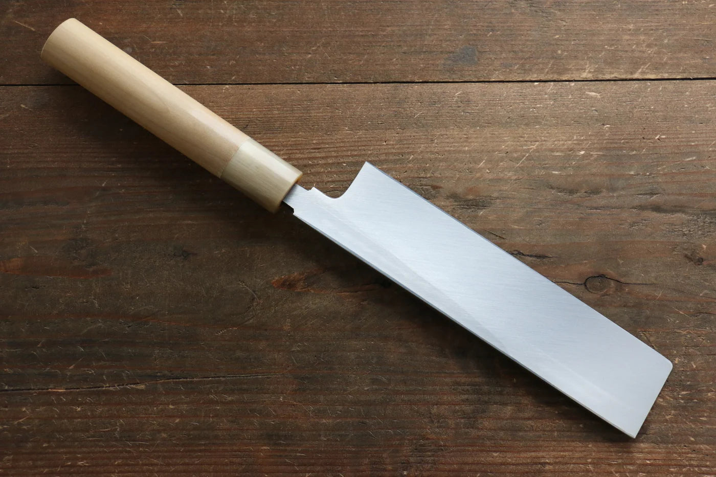 Masamoto Hongasumi White Steel (เหล็กกล้าขาว) No.2 มีด Usubaทรงสี่เหลี่ยม มีดทำครัวญี่ปุ่น 180mm ด้ามต้นเเมกโนเลีย