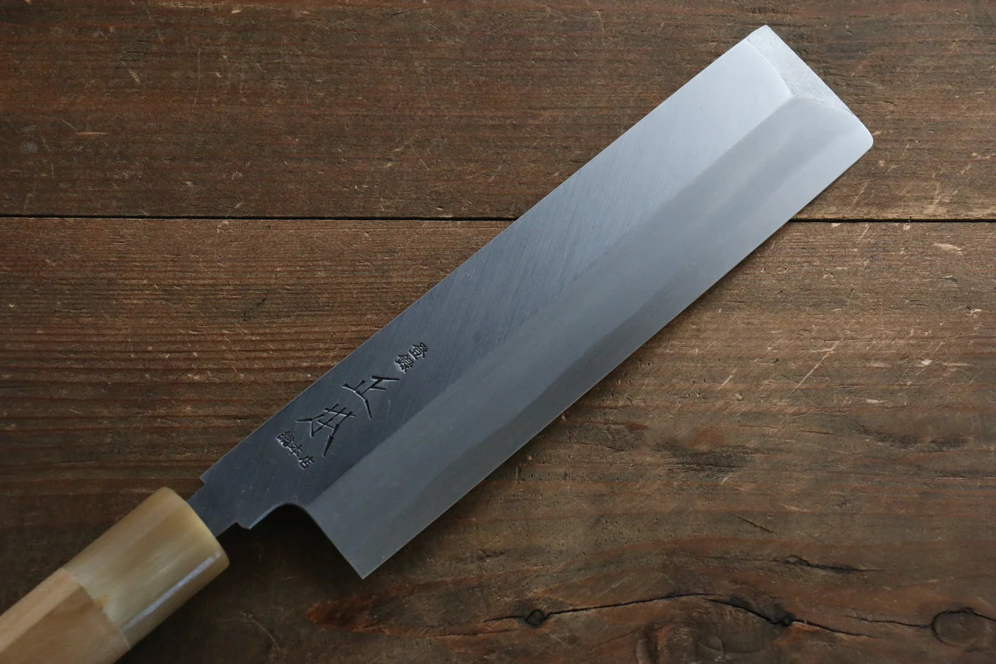 Masamoto Hongasumi White Steel (เหล็กกล้าขาว) No.2 มีด Usubaทรงสี่เหลี่ยม มีดทำครัวญี่ปุ่น 180mm ด้ามต้นเเมกโนเลีย