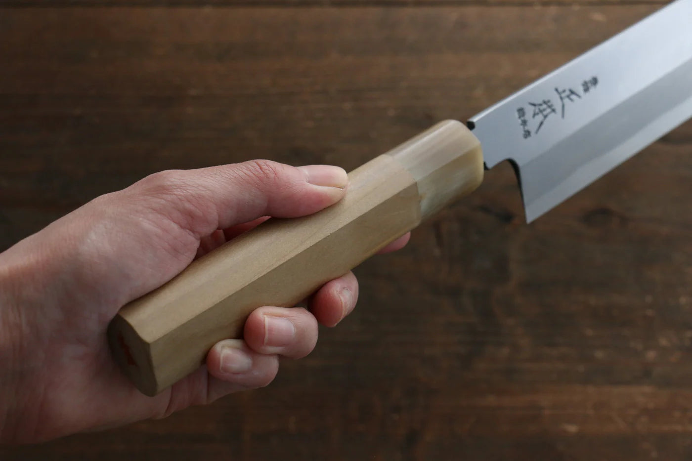 Masamoto Hongasumi White Steel (เหล็กกล้าขาว) No.2 มีด Usubaทรงสี่เหลี่ยม มีดทำครัวญี่ปุ่น 180mm ด้ามต้นเเมกโนเลีย