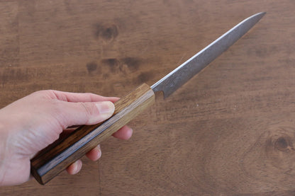 Katsushige Anryu VG10 ขัด ดามัสกัส มีดขนาดเล็ก  Petty มีดทำครัวญี่ปุ่น 130mm ด้ามไม้โอ๊ค