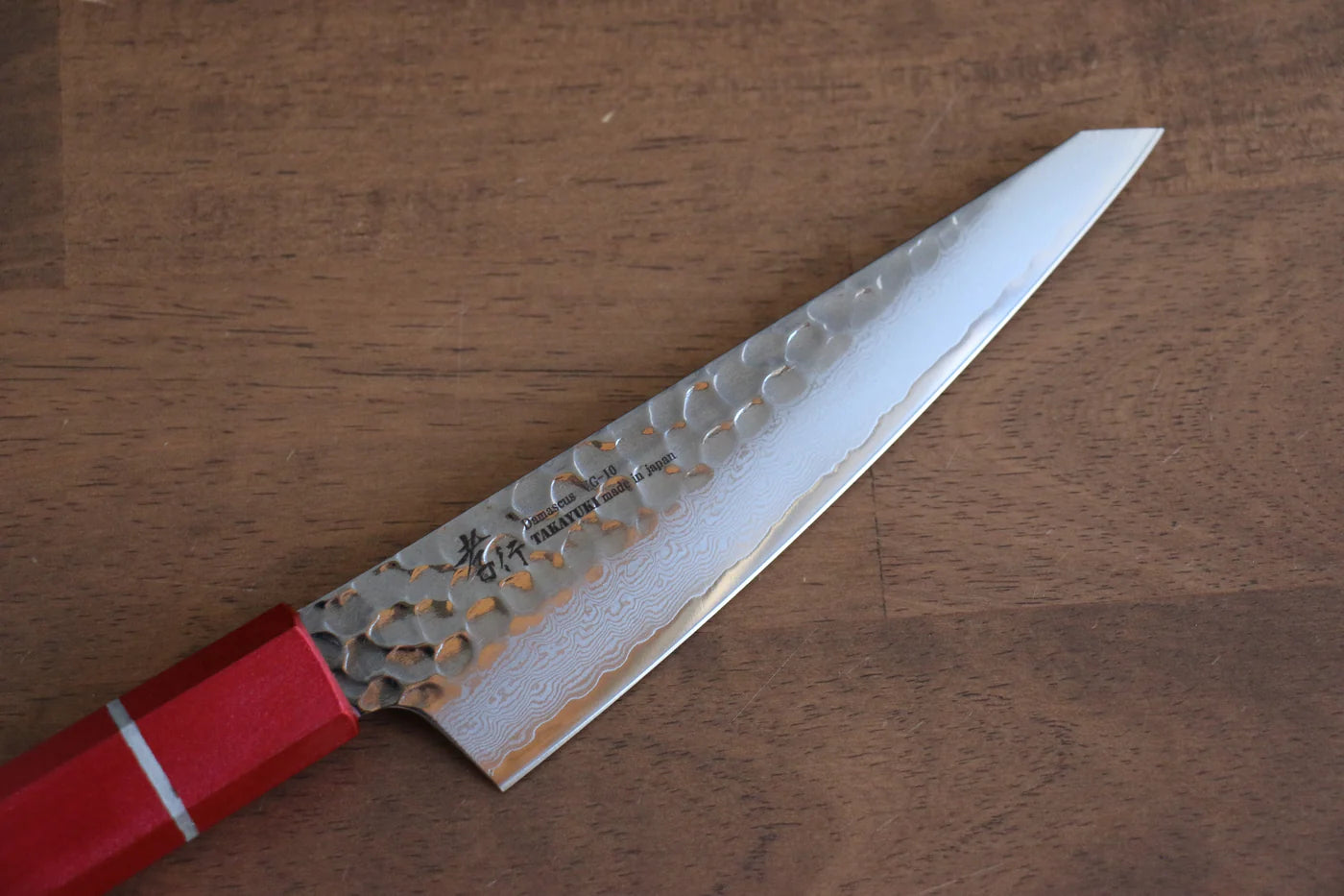 Sakai Takayuki VG10 ดามัสกัส 33 ชั้น มีดเลาะกระดูก เลาะกางปลา Sabaki มีดทำครัวญี่ปุ่น 150mm ด้ามไม้โอ๊กเคลือบ (Kouseki)