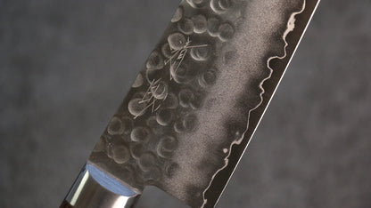 Seisuke Swedish Steel-stn (เหล็กสวีเดน stn) ลายค้อนตี มีดกิวโตะ Gyuto มีดทำครัวญี่ปุ่น 180mm ด้ามมะฮอกกานี