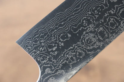 Katsushige Anryu VG10 ขัด ดามัสกัส มีดสำหรับการใช้งานได้ทั่วไป Bunka มีดทำครัวญี่ปุ่น 165mm ด้ามไม้โอ๊ค