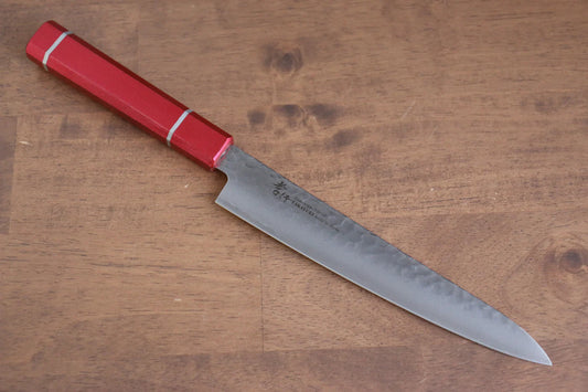 Sakai Takayuki VG10 ดามัสกัส 33 ชั้น มีดขนาดเล็ก  Petty มีดทำครัวญี่ปุ่น 180mm ด้ามไม้โอ๊กเคลือบ (Kouseki)