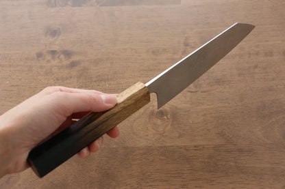 Katsushige Anryu VG10 ขัด ดามัสกัส มีดสำหรับการใช้งานได้ทั่วไป Bunka มีดทำครัวญี่ปุ่น 165mm ด้ามไม้โอ๊ค