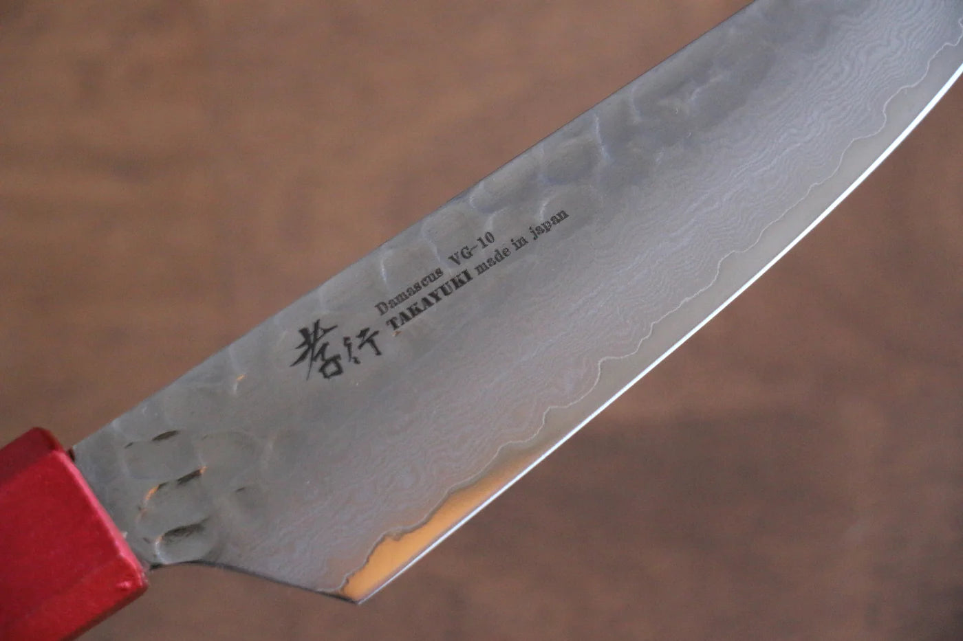 Sakai Takayuki VG10 ดามัสกัส 33 ชั้น มีดสเต็ก มีดทำครัวญี่ปุ่น 120mm ด้ามไม้โอ๊กเคลือบ (Kouseki)