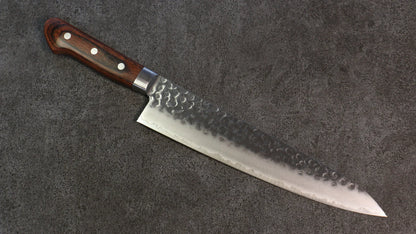 Seisuke Swedish Steel-stn (เหล็กสวีเดน stn) ลายค้อนตี มีดกิวโตะ Gyuto มีดทำครัวญี่ปุ่น 240mm ด้ามมะฮอกกานี