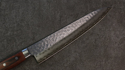 Seisuke Swedish Steel-stn (เหล็กสวีเดน stn) ลายค้อนตี มีดกิวโตะ Gyuto มีดทำครัวญี่ปุ่น 240mm ด้ามมะฮอกกานี