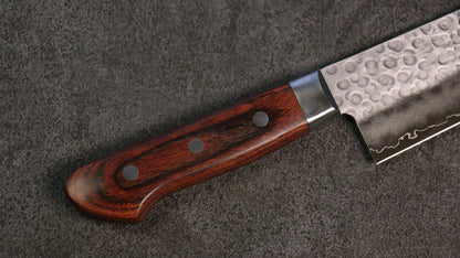 Seisuke Swedish Steel-stn (เหล็กสวีเดน stn) ลายค้อนตี มีดกิวโตะ Gyuto มีดทำครัวญี่ปุ่น 240mm ด้ามมะฮอกกานี
