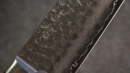 Seisuke Swedish Steel-stn (เหล็กสวีเดน stn) ลายค้อนตี มีดกิวโตะ Gyuto มีดทำครัวญี่ปุ่น 240mm ด้ามมะฮอกกานี