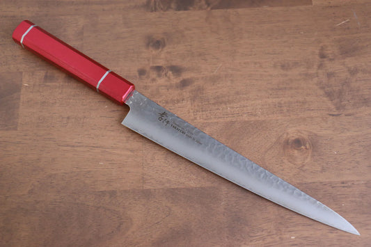 Sakai Takayuki VG10 ดามัสกัส 33 ชั้น มีดเลาะเอ็น Sujihiki มีดทำครัวญี่ปุ่น 240mm ด้ามไม้โอ๊กเคลือบ (Kouseki)
