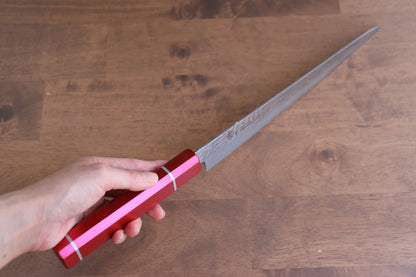 Sakai Takayuki VG10 ดามัสกัส 33 ชั้น มีดเลาะเอ็น Sujihiki มีดทำครัวญี่ปุ่น 240mm ด้ามไม้โอ๊กเคลือบ (Kouseki)