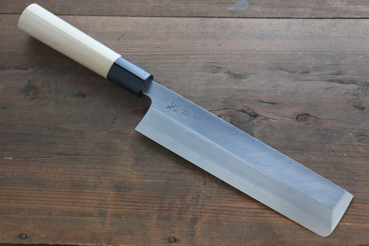 Sukenari White Steel (เหล็กกล้าขาว) No.2 Hongasumi มีด Usuba มีดทำครัวญี่ปุ่น ด้ามต้นเเมกโนเลีย