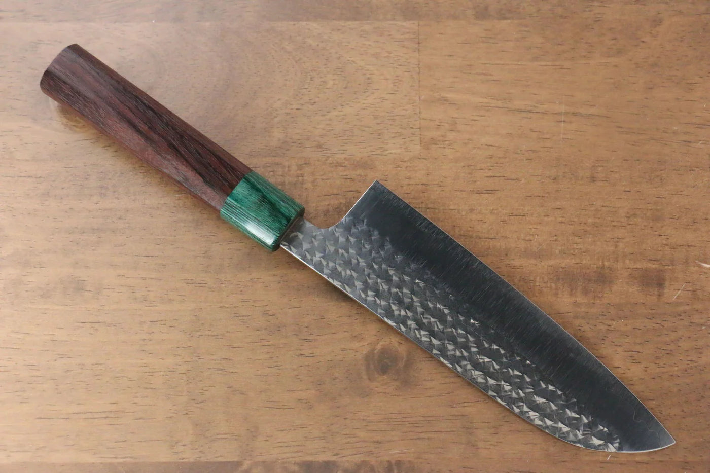 Yu Kurosaki Senko R2/SG2 ลายค้อนตี มีด Santoku มีดทำครัวญี่ปุ่น 165mm ด้ามไม้พะยูง
