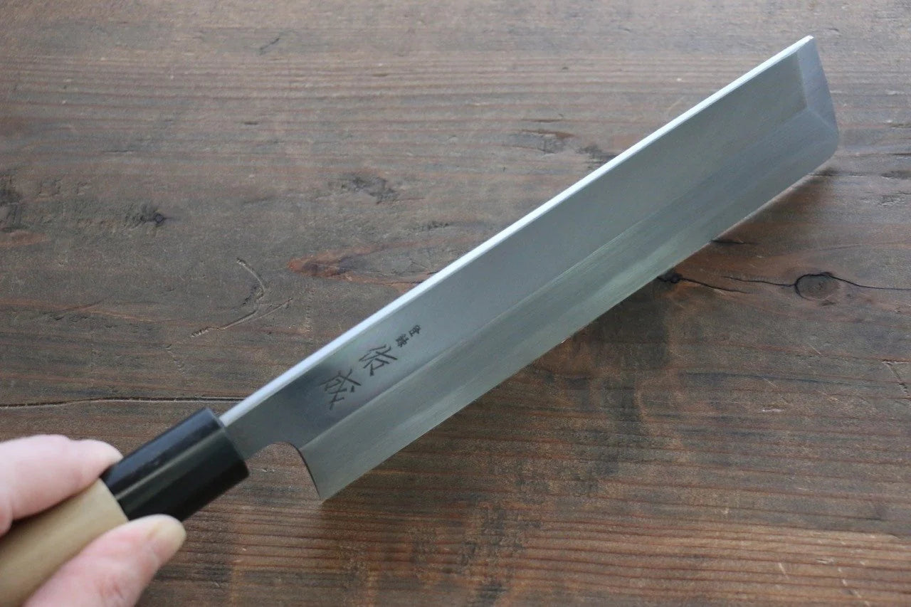 Sukenari White Steel (เหล็กกล้าขาว) No.2 Hongasumi มีด Usuba มีดทำครัวญี่ปุ่น ด้ามต้นเเมกโนเลีย