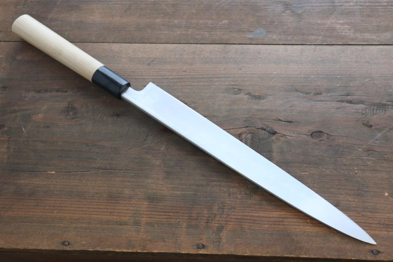 Sukenari White Steel (เหล็กกล้าขาว) No.2 Hongasumi มีด Yanagiba มีดทำครัวญี่ปุ่น ด้ามต้นเเมกโนเลีย