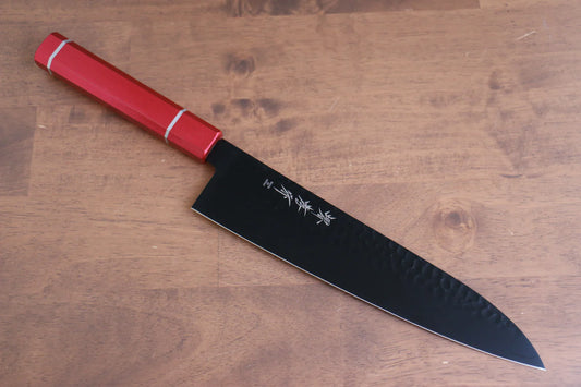 Sakai Takayuki Kurokage VG10 ลายค้อนตี เคลือบเทฟลอน มีดกิวโตะ Gyuto มีดทำครัวญี่ปุ่น 240mm ด้ามไม้โอ๊กเคลือบ (Kouseki)