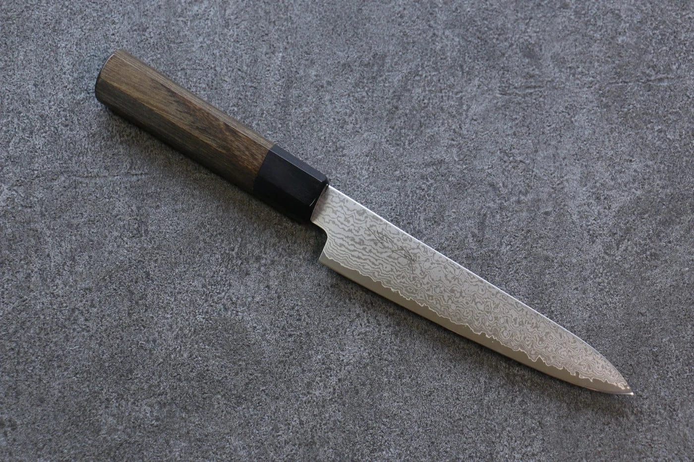 Seisuke VG10 ดามัสกัส มีดขนาดเล็ก  Petty มีดทำครัวญี่ปุ่น 150mm ด้ามไม้ Pakka wood สีเทา