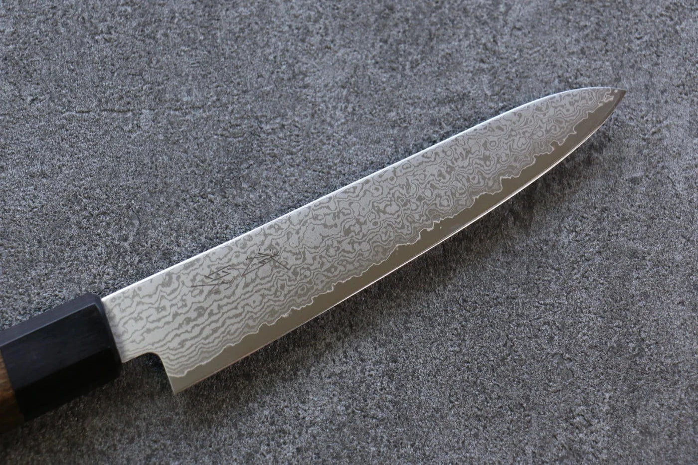 Seisuke VG10 ดามัสกัส มีดขนาดเล็ก  Petty มีดทำครัวญี่ปุ่น 150mm ด้ามไม้ Pakka wood สีเทา