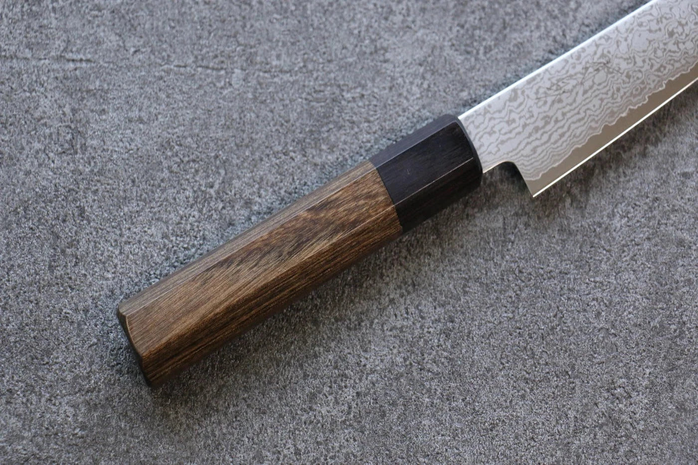 Seisuke VG10 ดามัสกัส มีดขนาดเล็ก  Petty มีดทำครัวญี่ปุ่น 150mm ด้ามไม้ Pakka wood สีเทา
