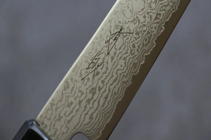 Seisuke VG10 ดามัสกัส มีดขนาดเล็ก  Petty มีดทำครัวญี่ปุ่น 150mm ด้ามไม้ Pakka wood สีเทา