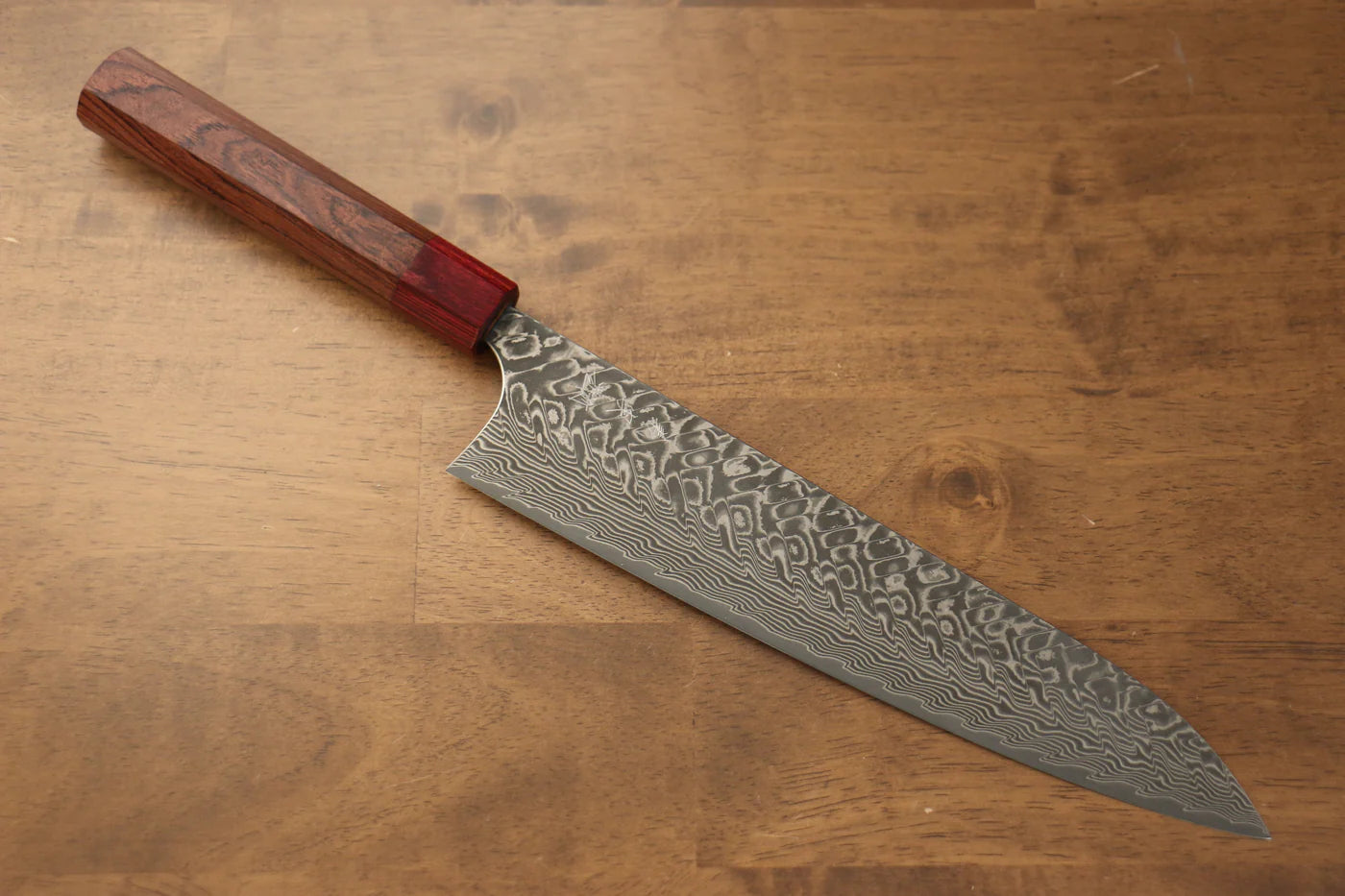 Yoshimi Kato R2/SG2 ดามัสกัส มีดกิวโตะ Gyuto มีดทำครัวญี่ปุ่น 240mm ด้ามฮอนดูรัสแดง